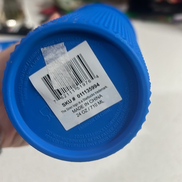 Starbucks 2021 China Matte Blue Studded Venti 24 oz Tumber NEW - Picture 4 of 4
